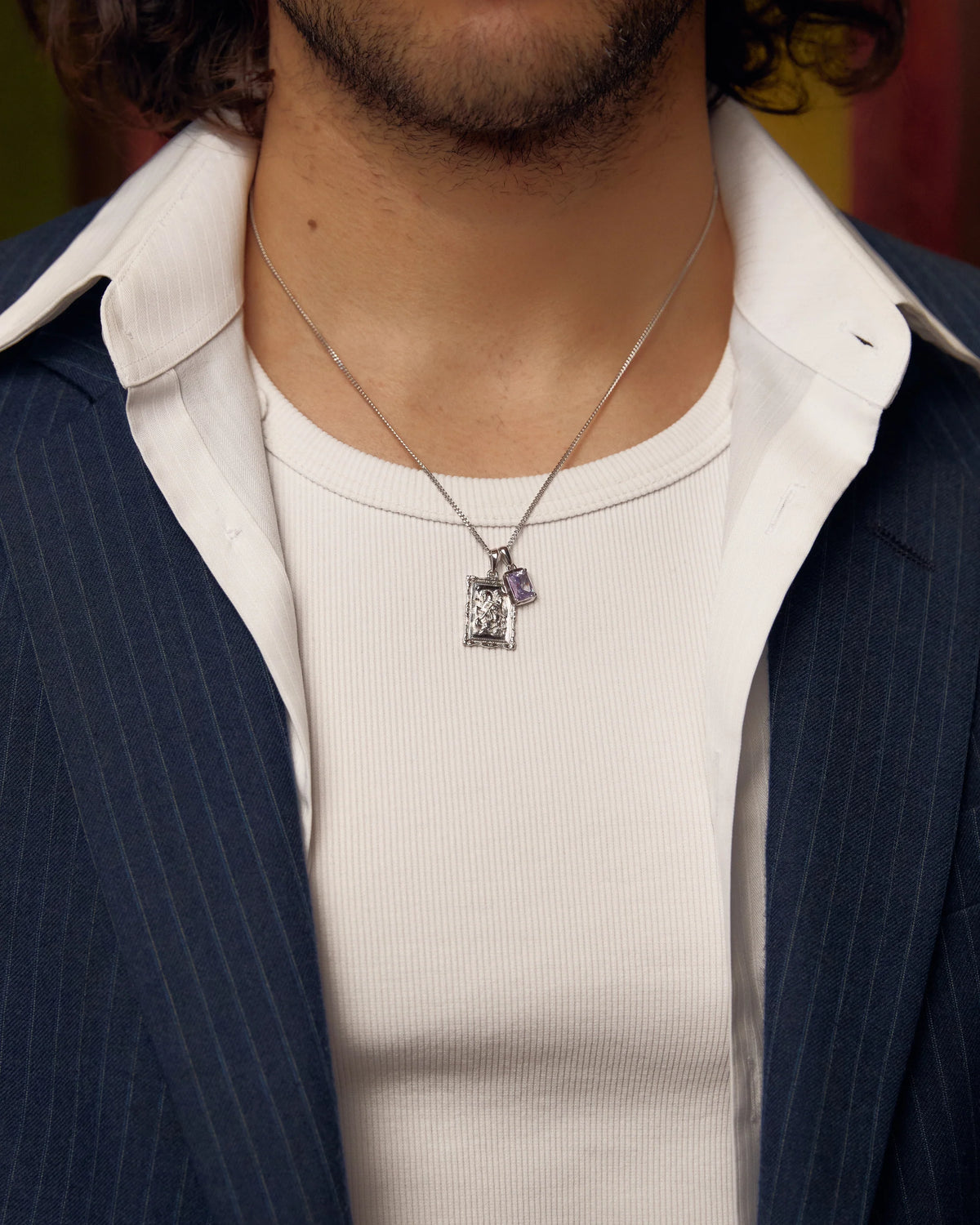St George frame x Lavender stone - Silver