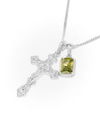 Motif Crucifix x Mediterranean Olive stone stack - Silver