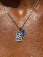 St George frame x Sapphire stone stack - Silver