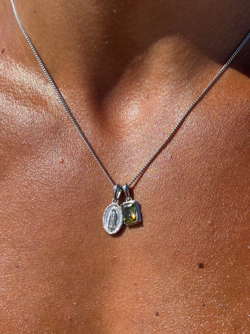 Mini Guadalupe X Mediterranean Olive stack - silver