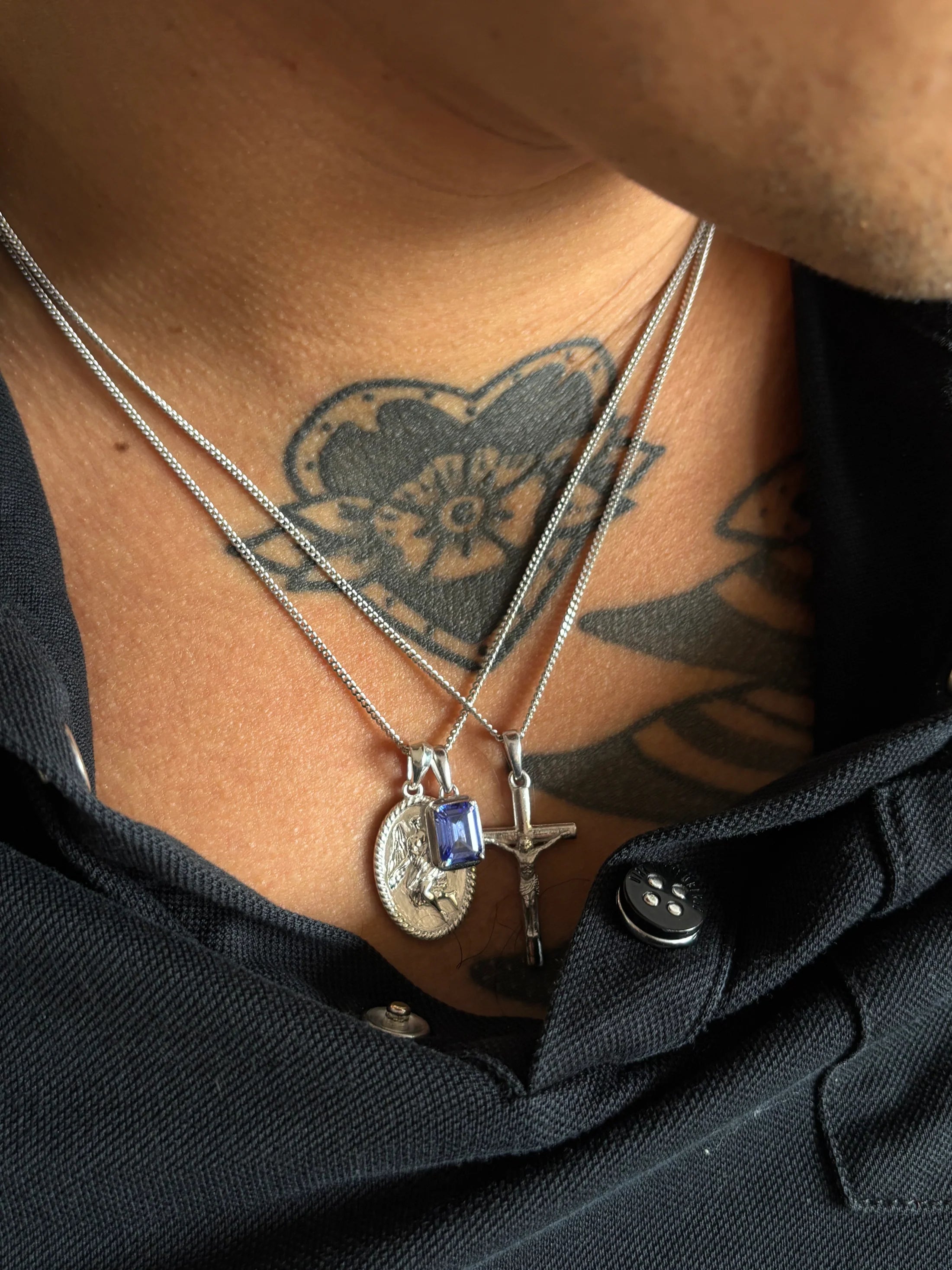 The Guardian X Sapphire Stone - Silver