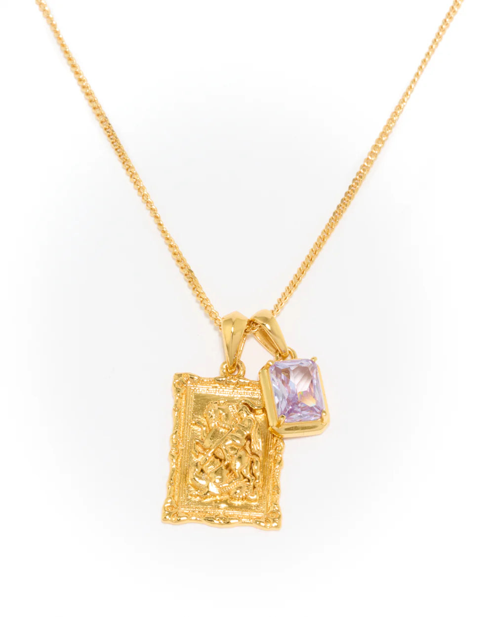 St George frame x Lavender stone stack - Gold