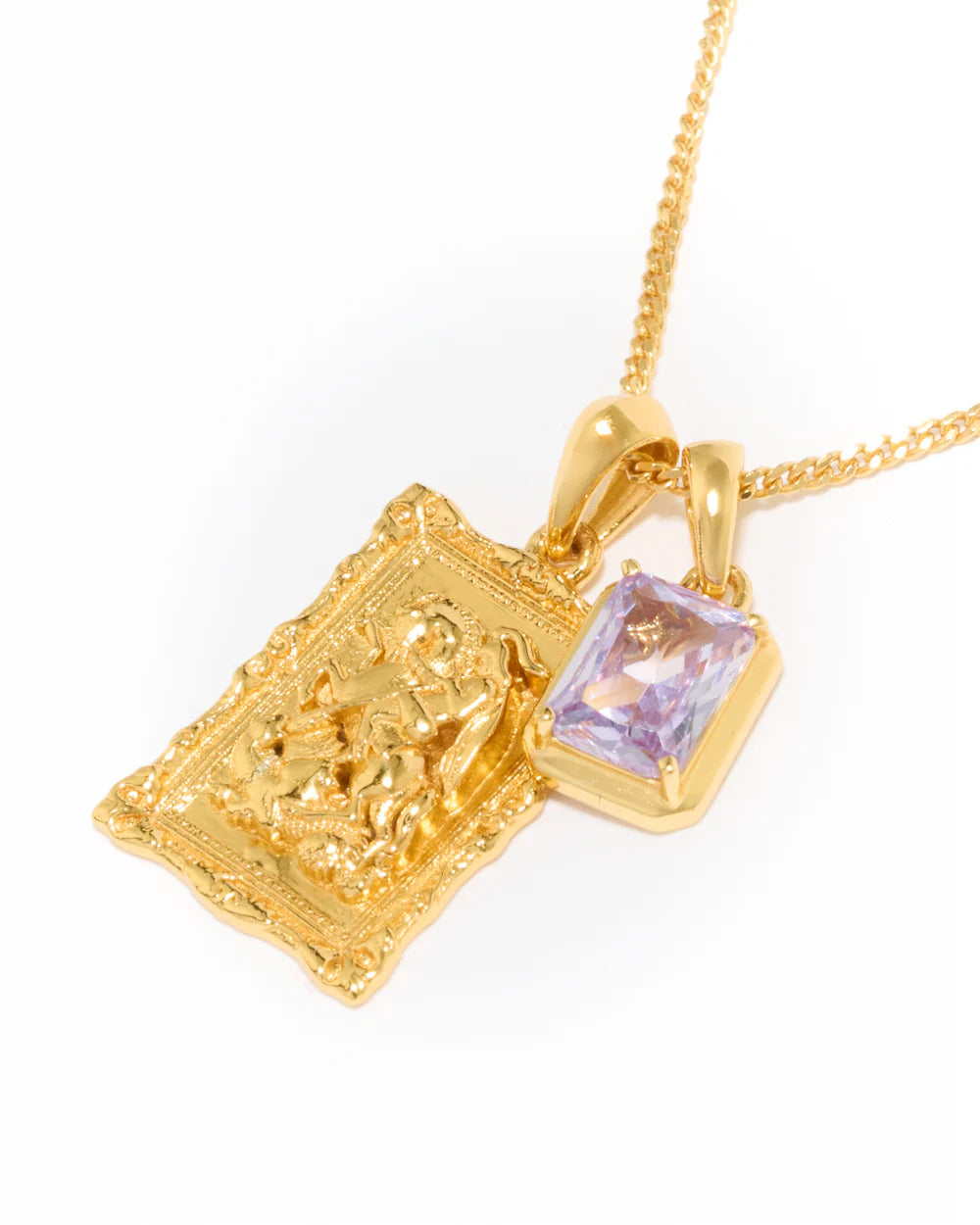St George frame x Lavender stone stack - Gold