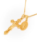 Motif Crucifix x Mini Guadalupe - Gold