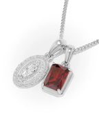 Mini Gaudalupe x Lisbon red stone stack - Silver