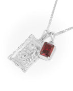 St George frame x Lisbon red stone stack - Silver