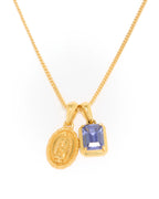Mini Guadalupe x Sapphire stone stack - Gold