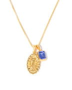 Our Lady of Guadalupe X Sapphire stone - Gold