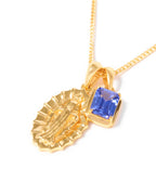Our Lady of Guadalupe X Sapphire stone - Gold
